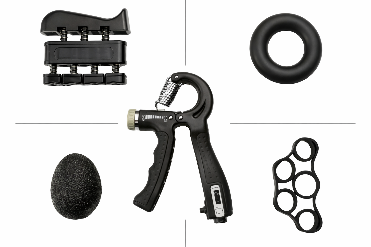 Gym Fitness Adjustable Count Hand Grip Set